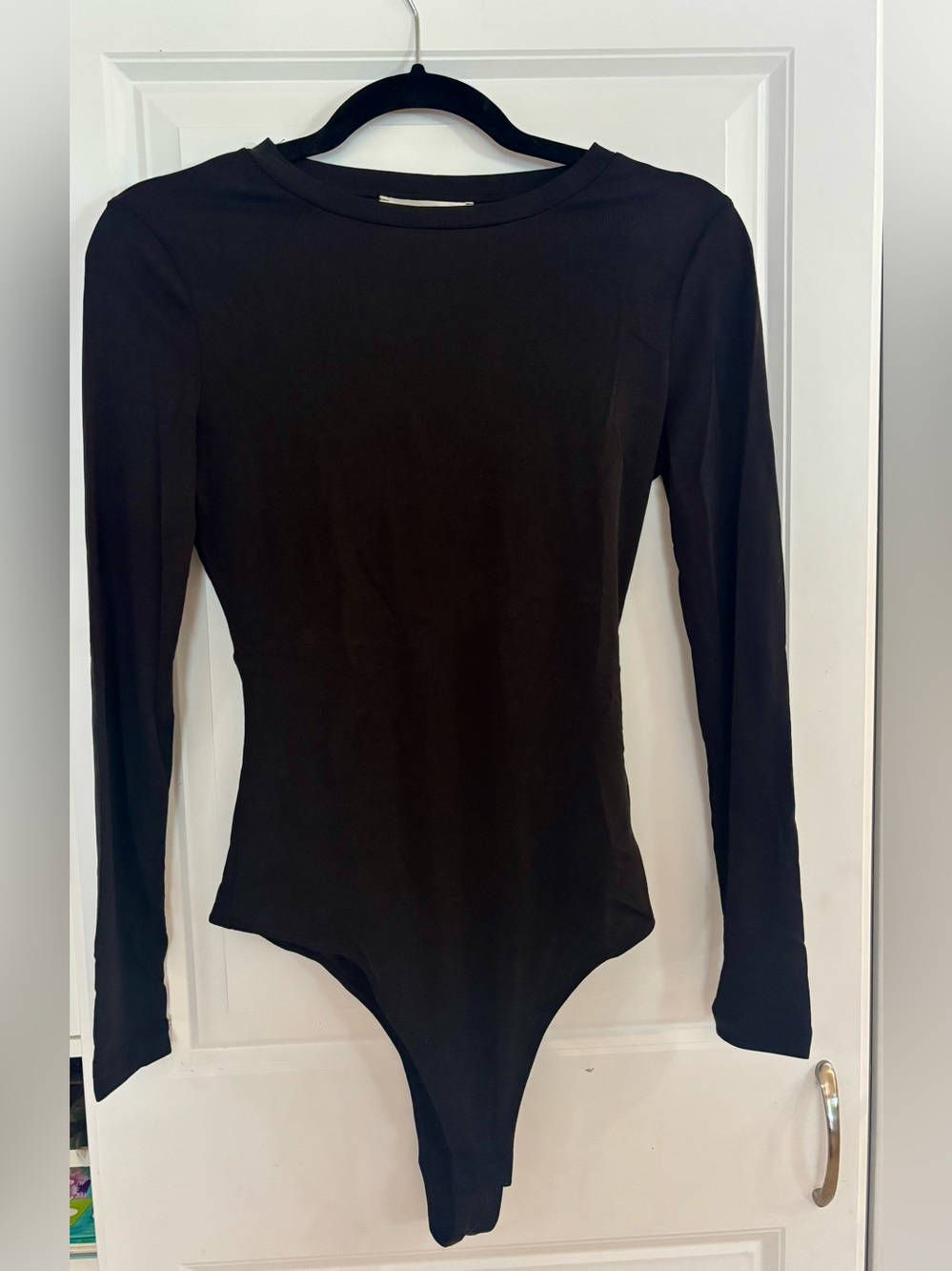Elodie NWT Black Long-Sleeve Bodysuit - Classic Women's Top